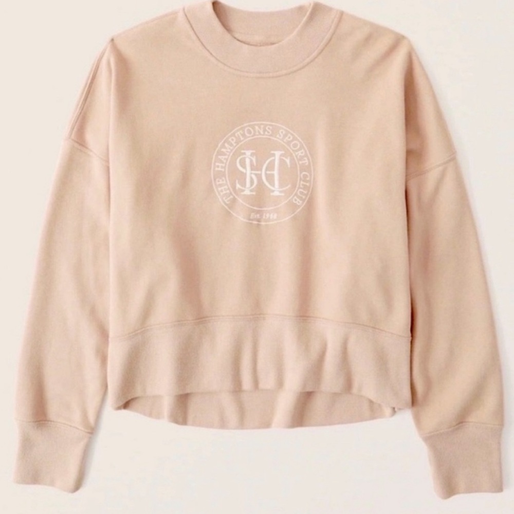 Abercrombie & Fitch Hampton Sports Club Fleece Tan Sweatshirt- Size Medium